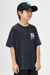 KIDS MECH S/SLEEVE TEE - BLACK