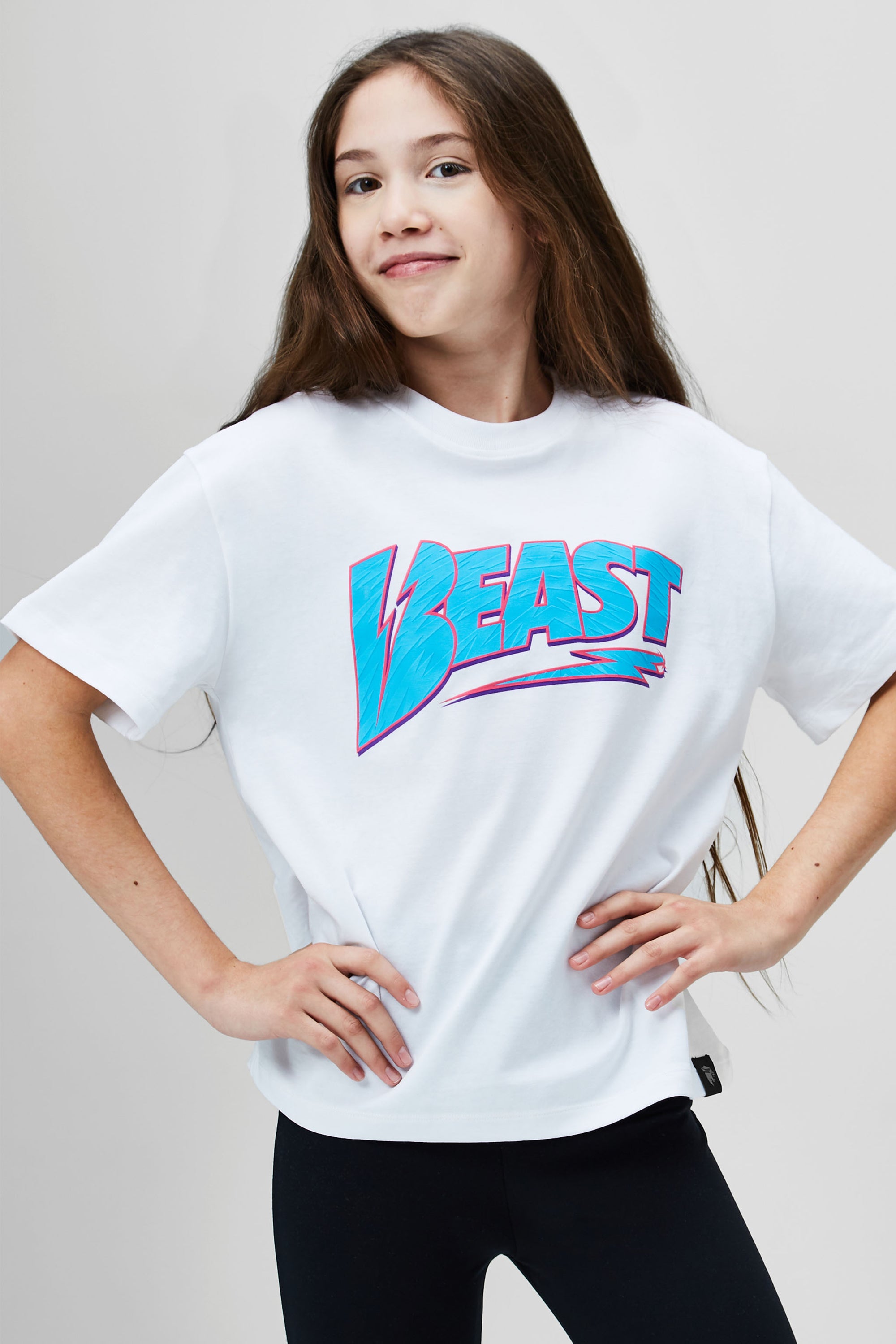 KIDS 3D BOLT S/SLEEVE TEE - WHITE