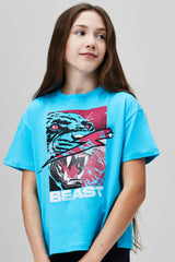 KIDS JUNGLIST S/SLEEVE TEE - LIGHT BLUE
