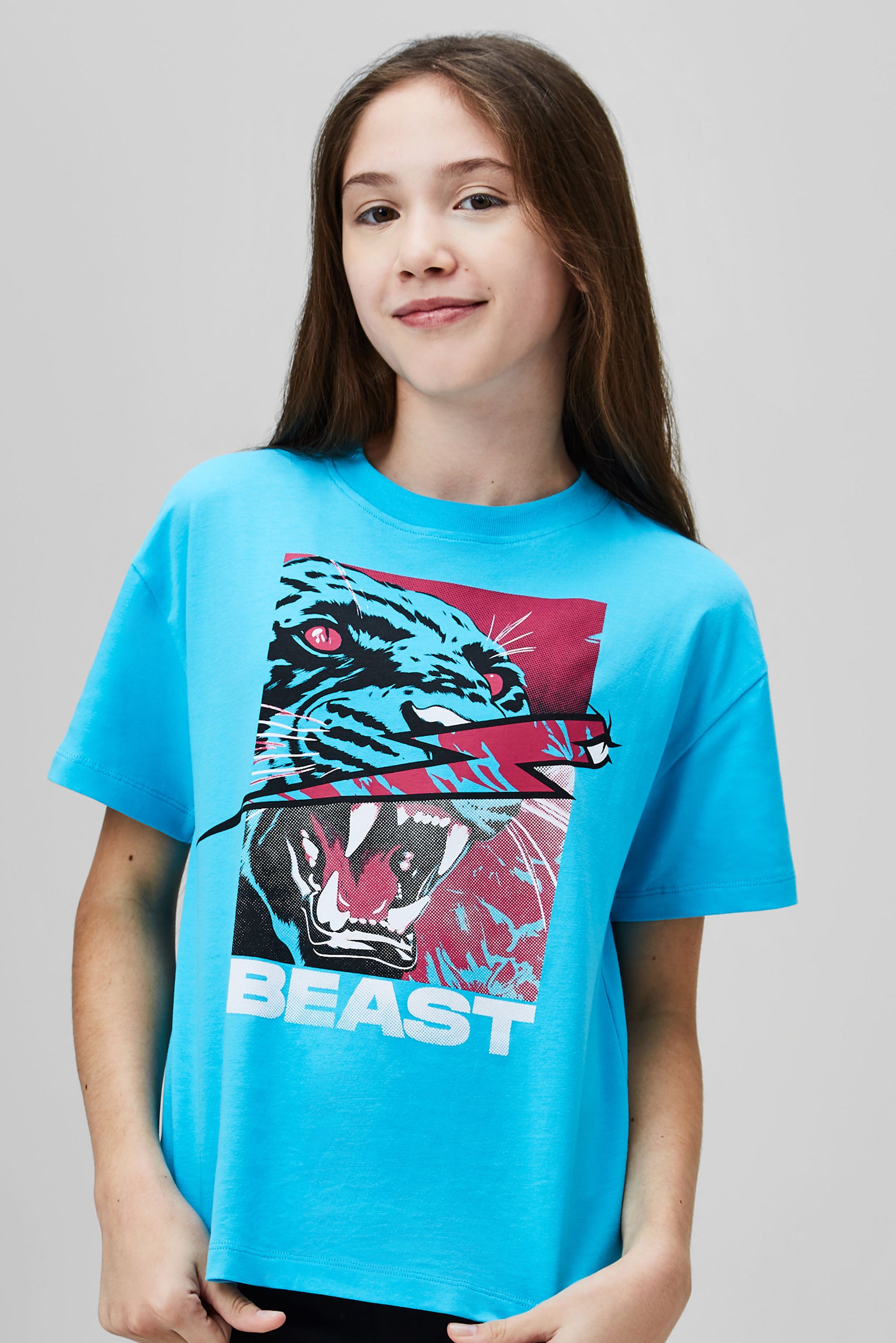 KIDS JUNGLIST S/SLEEVE TEE - LIGHT BLUE