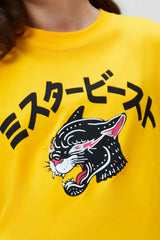KIDS KANJI S/SLEEVE TEE -YELLOW