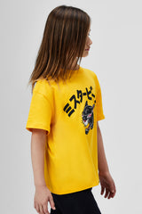 KIDS KANJI S/SLEEVE TEE -YELLOW