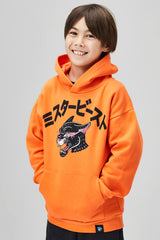 KIDS KANJI HOODIE - ORANGE