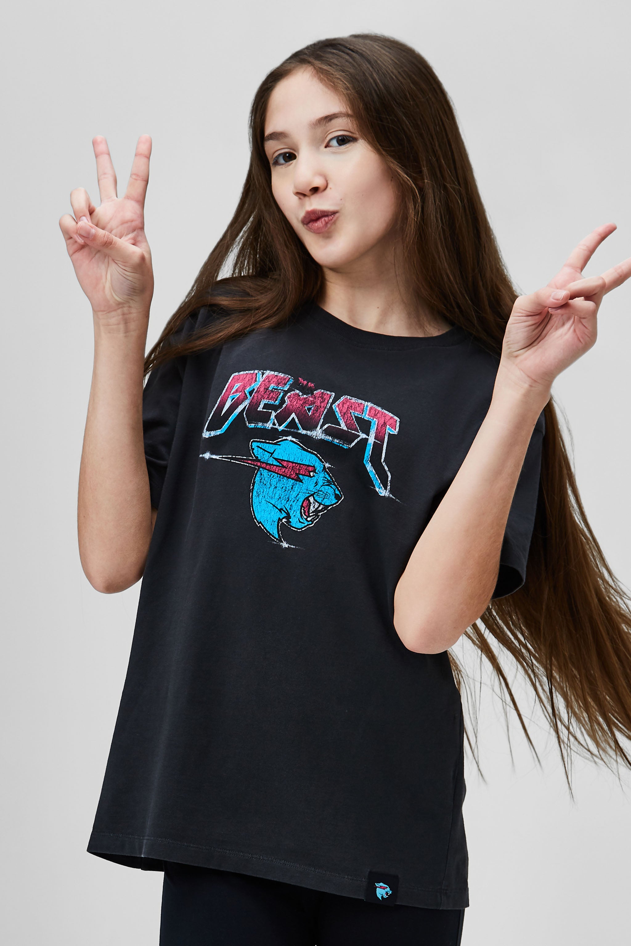 KIDS BEAST MASTER SS TEE - PIGMENT BLACK