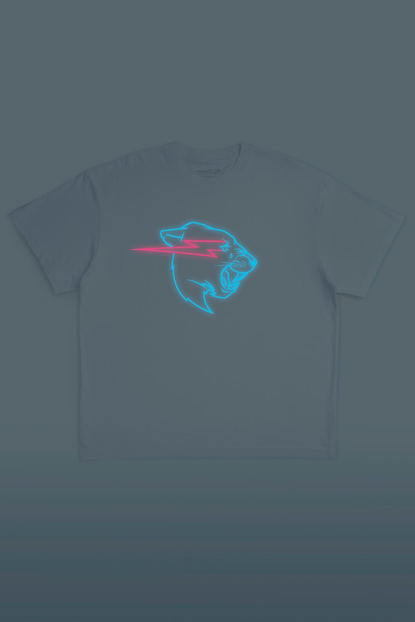 GLOW IN THE DARK PANTHER S/SLEEVE TEE - WHITE