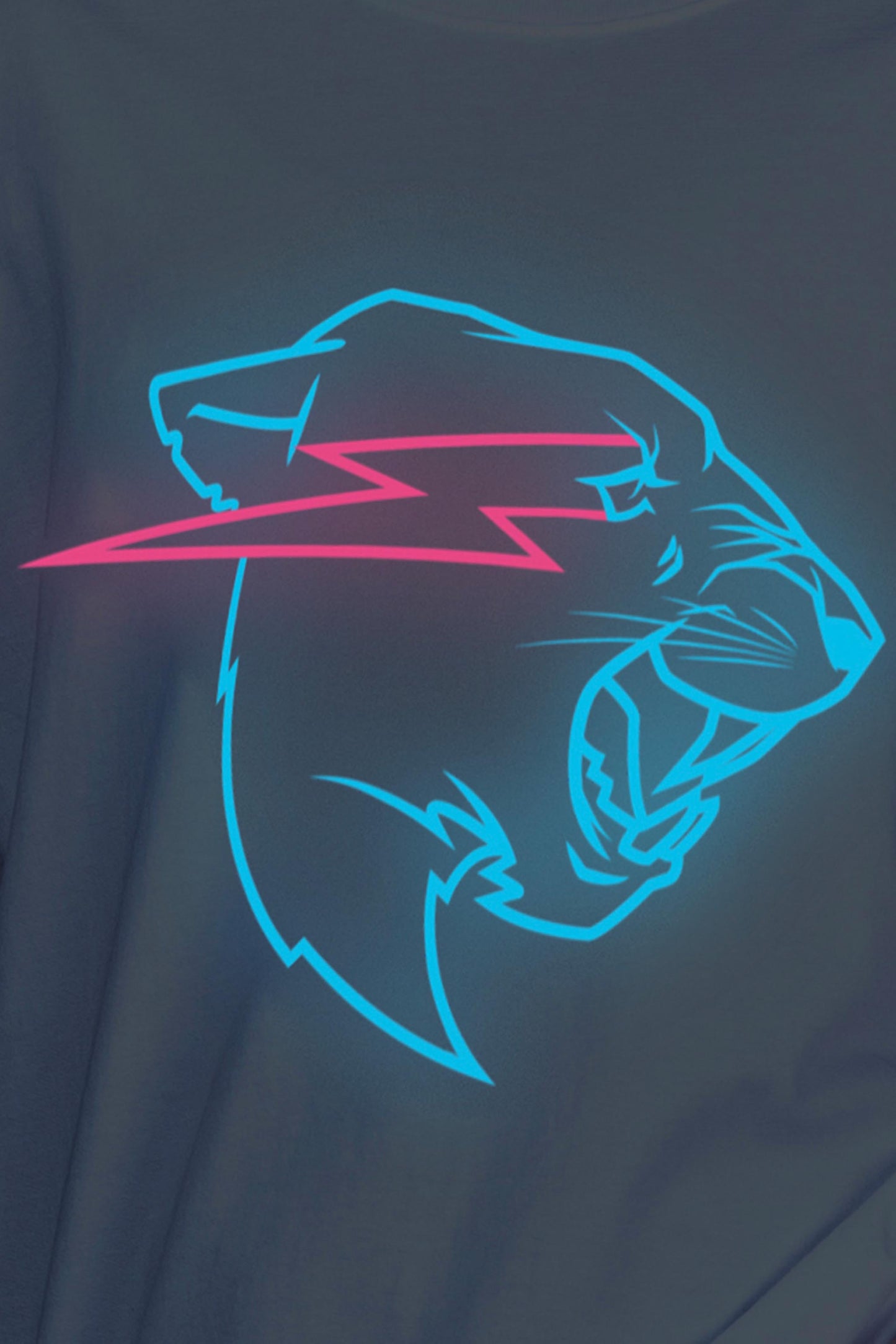 GLOW IN THE DARK PANTHER S/SLEEVE TEE - WHITE