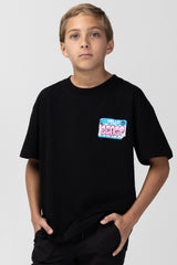 KIDS "HELLO MY NAME IS" TEE - BLACK