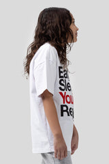 KIDS EAT SLEEP REPEAT TEE - WHITE