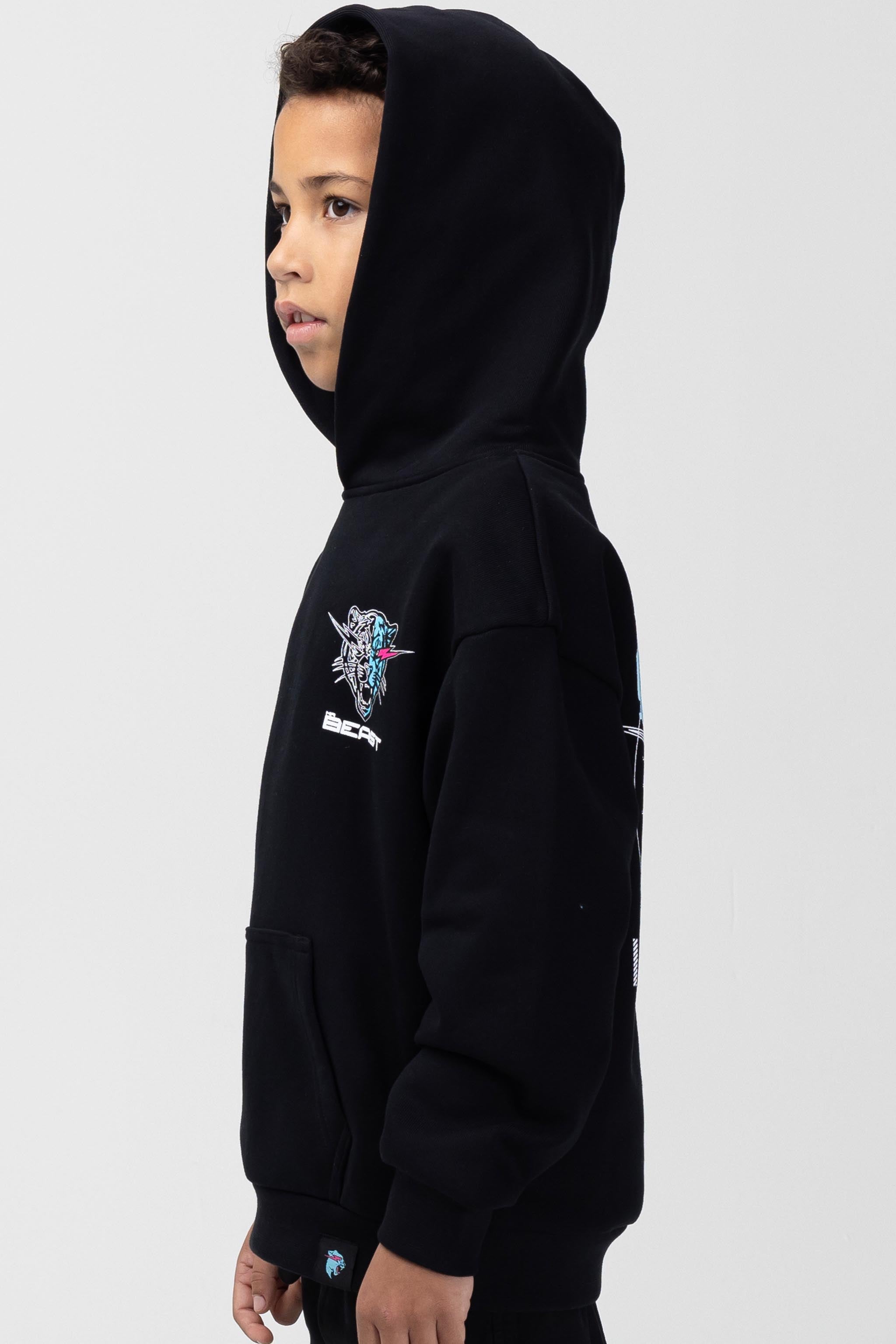 【CPGN STUDIO】DTP Lil Bear Brushed Hood Black KIDS CLONE HOODIE - BLACK – MrBeast.store