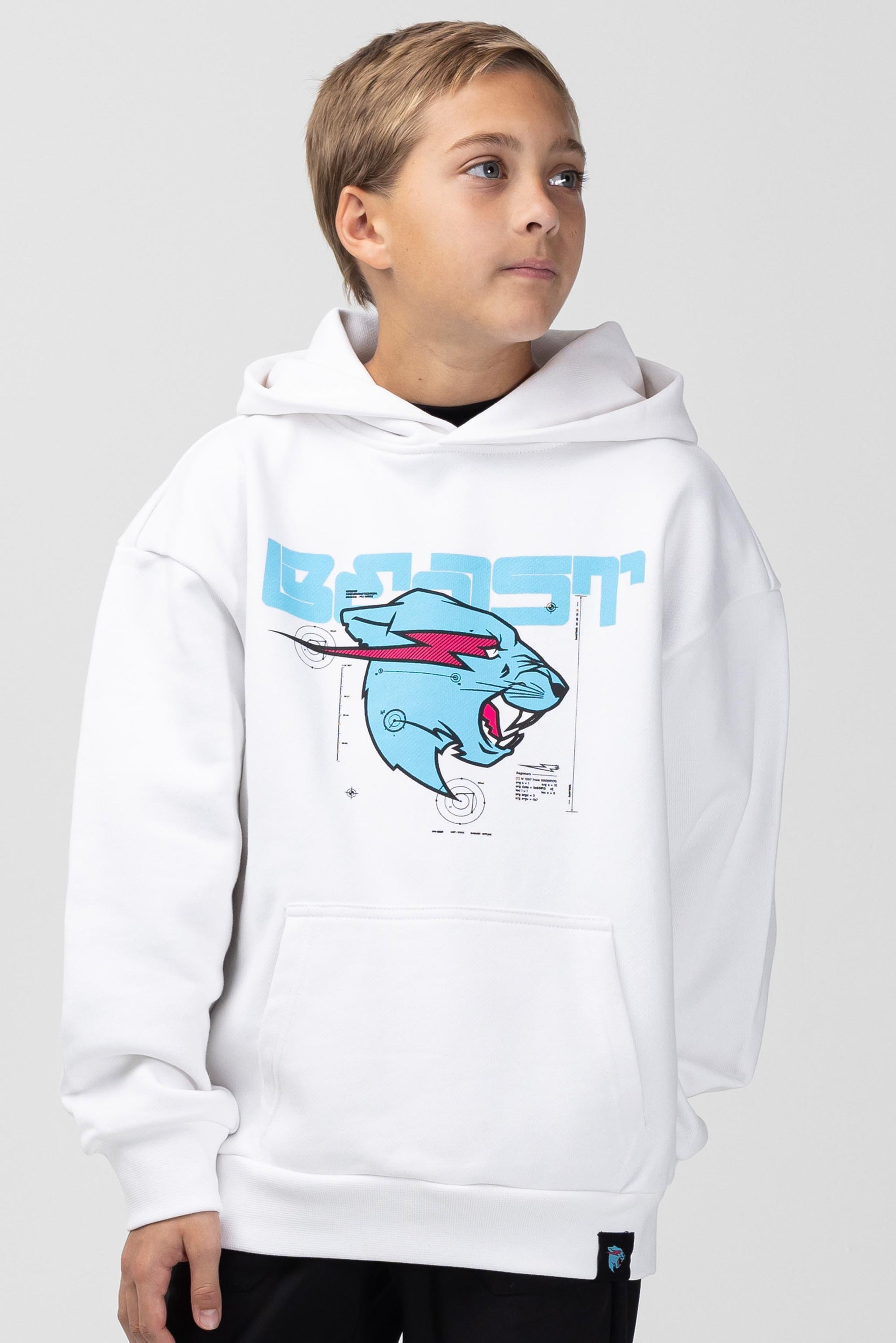 KIDS EXOBYTE HOODIE - WHITE