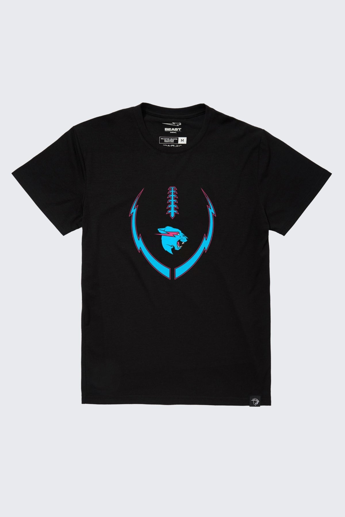 Beast Lightning Football Tee