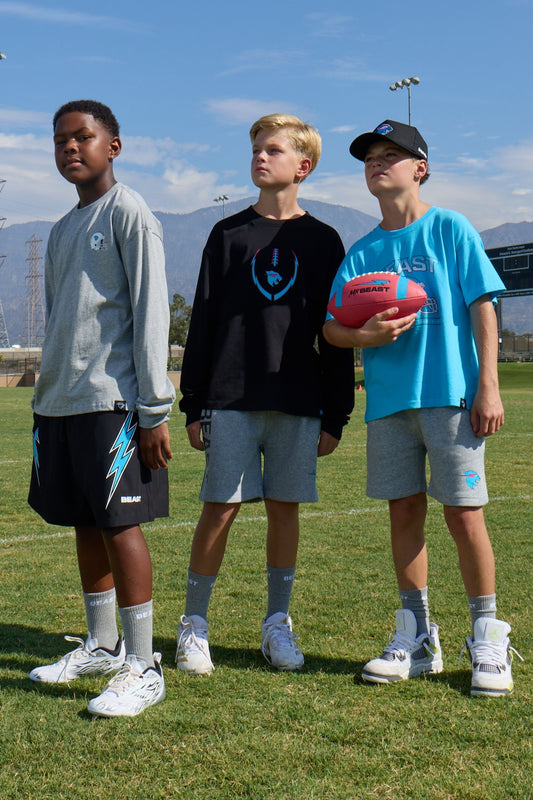 Beast Lightning Football Long Sleeve Tee