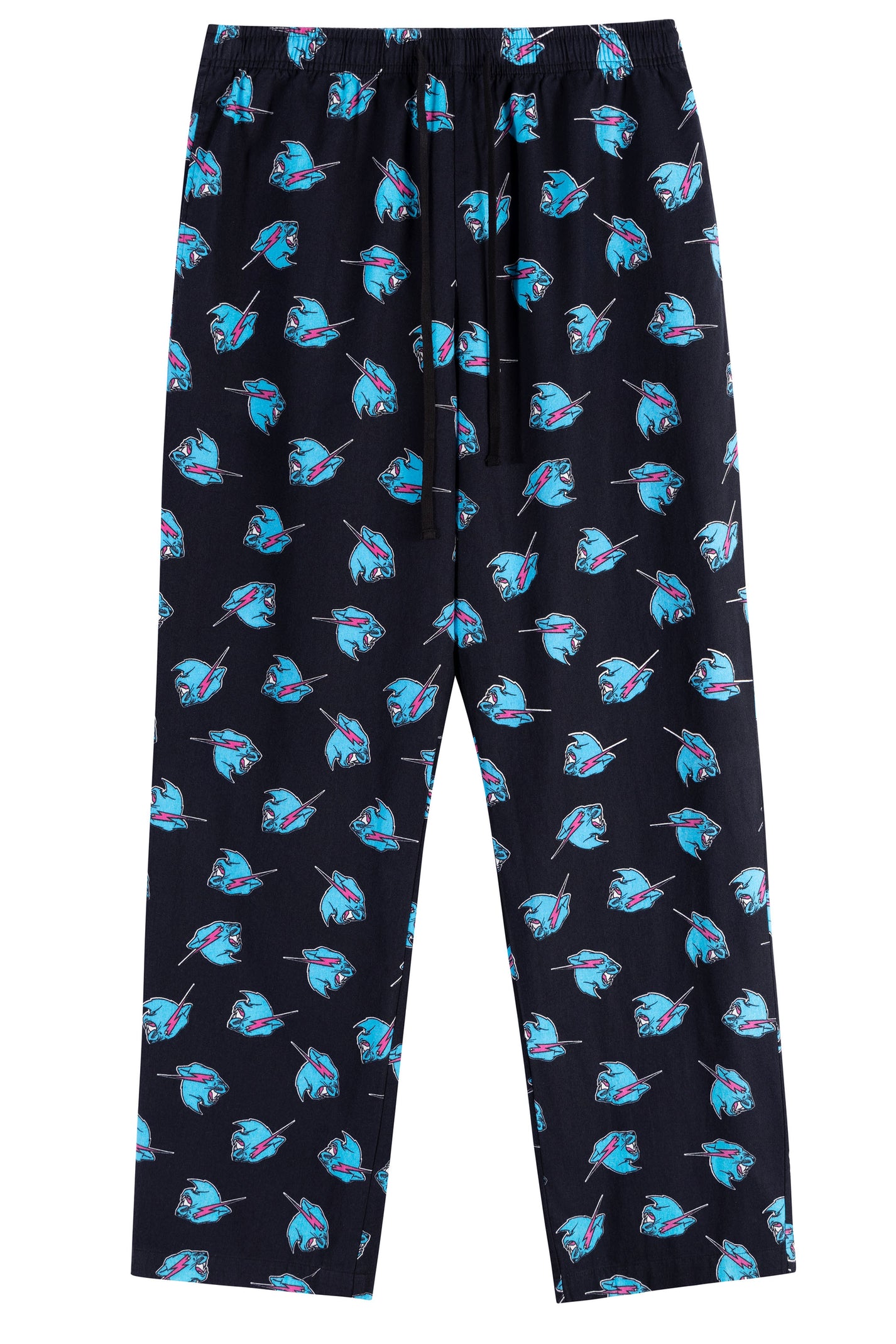 PANTHER FLANNEL PAJAMA PANTS - BLACK – MrBeast.store