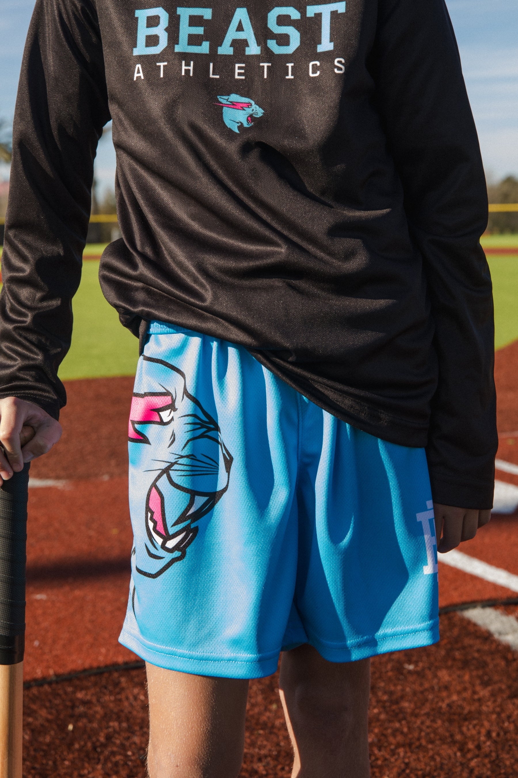 MB Panther Baseball Shorts | MrBeast Official – MrBeast.store
