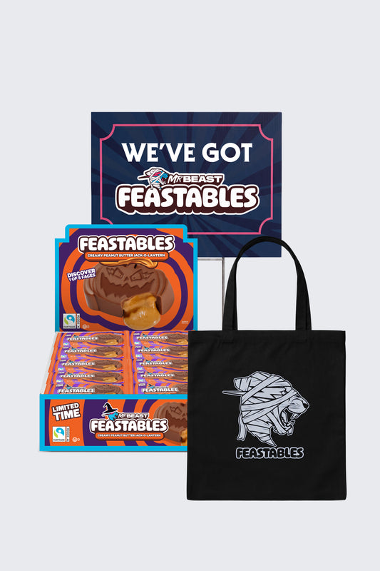 Feastables Halloween Peanut Butter Jack-O-Lantern Cups Bundle