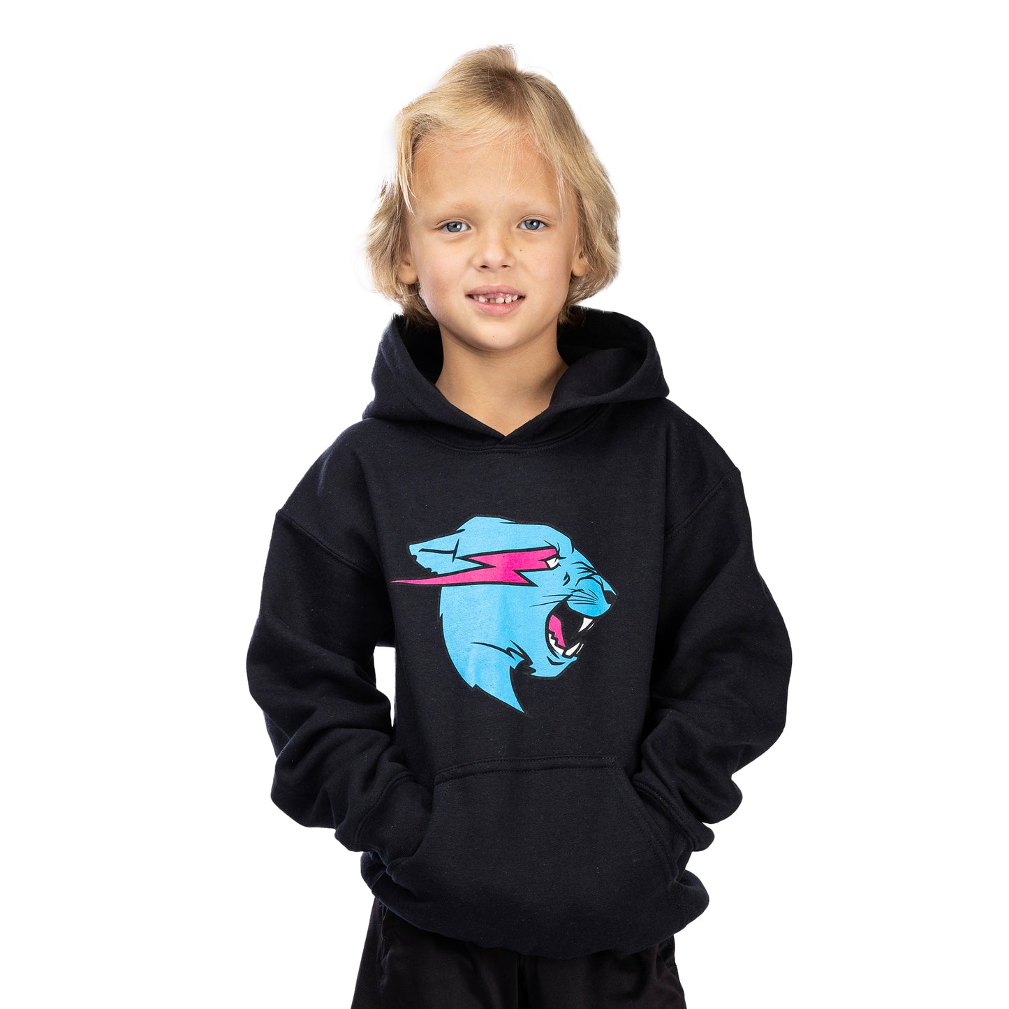 KIDS BASICS - PANTHER HOODIE - BLACK