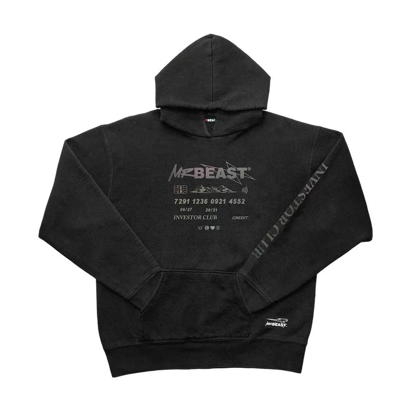 INVESTOR 3M REFLECTIVE HOODIE - BLACK - Y10