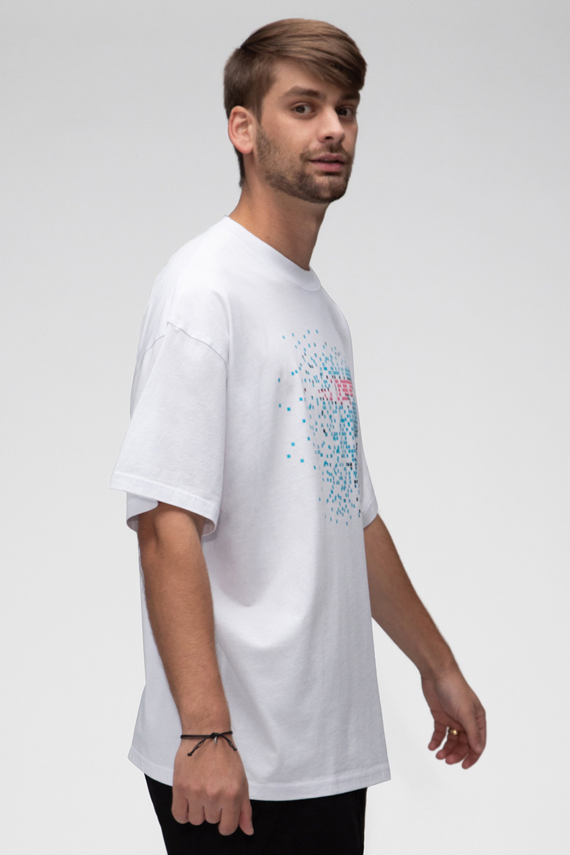 DATABLOCKER S/SLEEVE TEE - WHITE - MrBeast.store