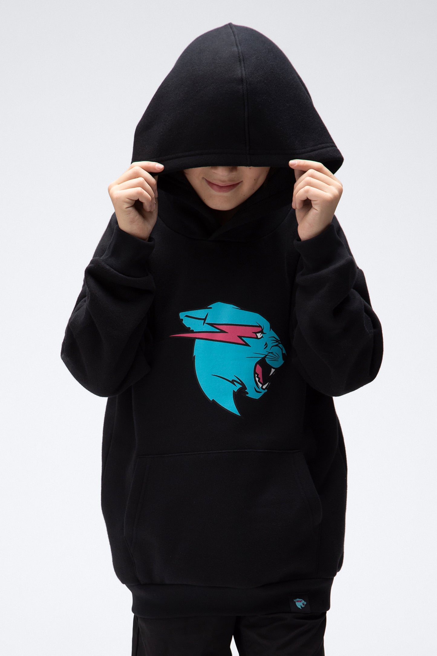 KIDS PANTHER HOODIE - BLACK