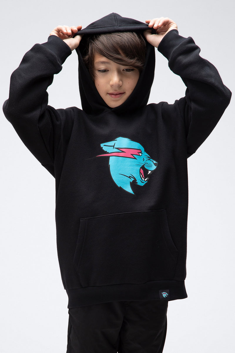 Youth Panther Hoodie - Black