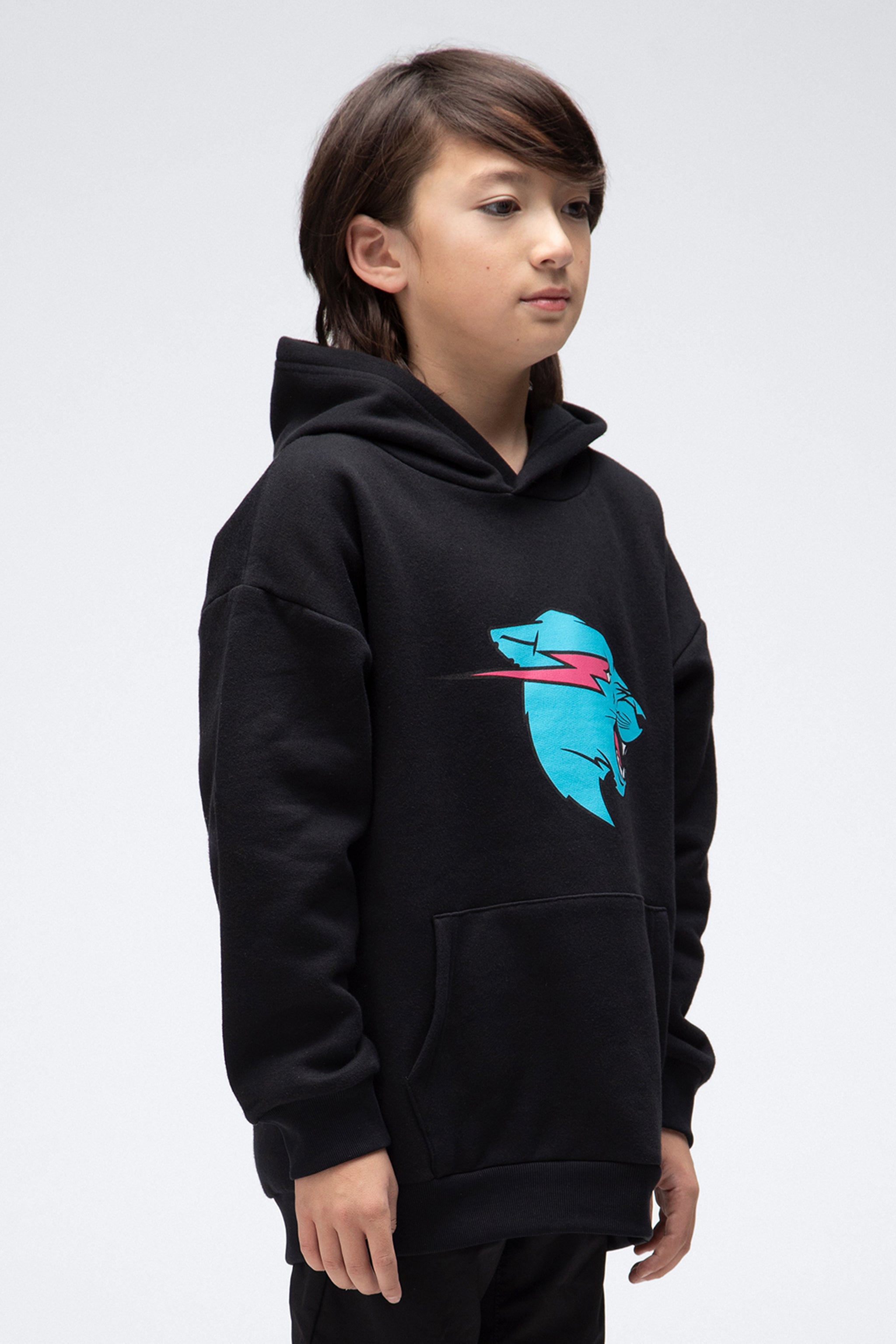 KIDS PANTHER HOODIE - BLACK – MrBeast.store