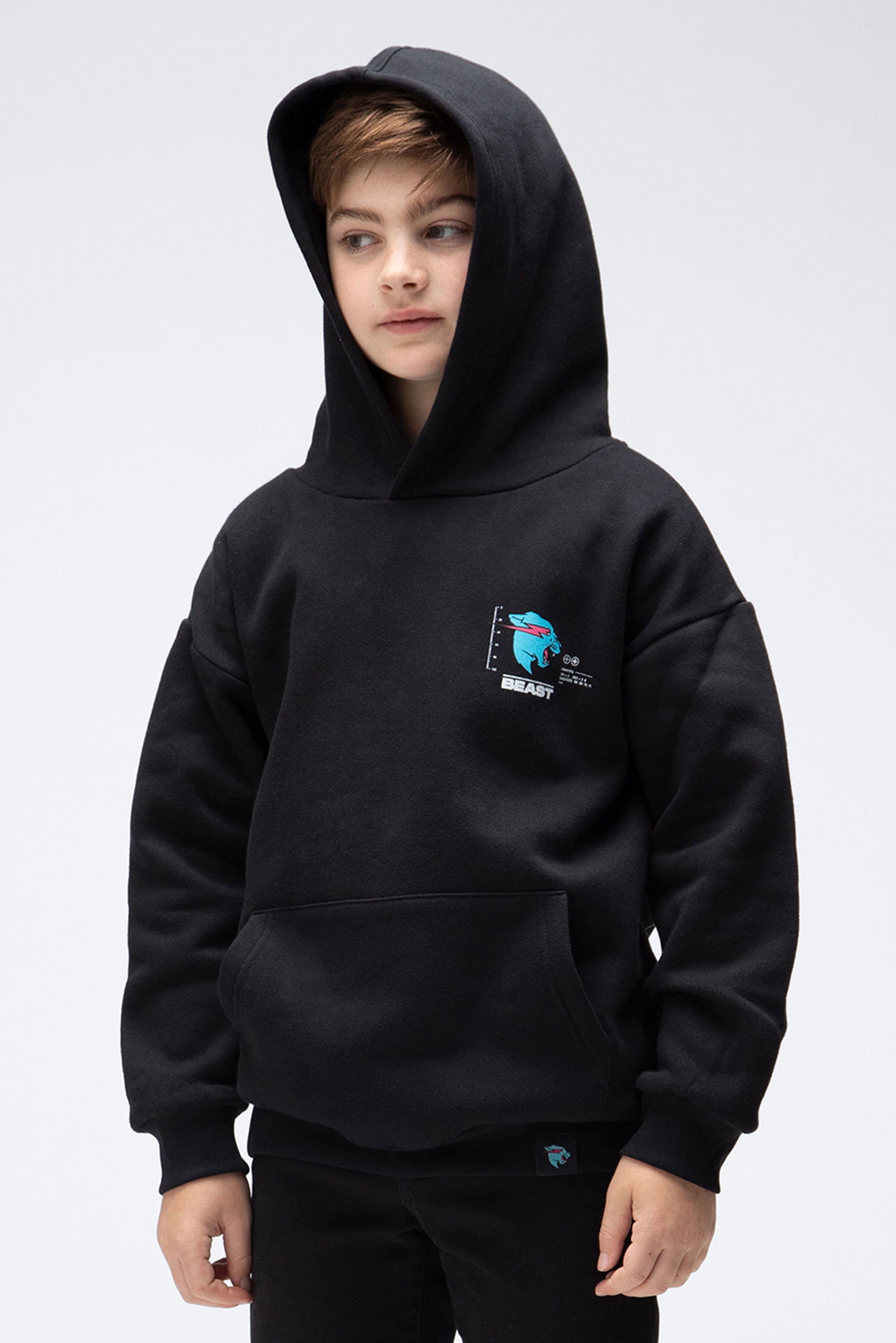 KIDS PARTICLE HOODIE - BLACK – MrBeast.store