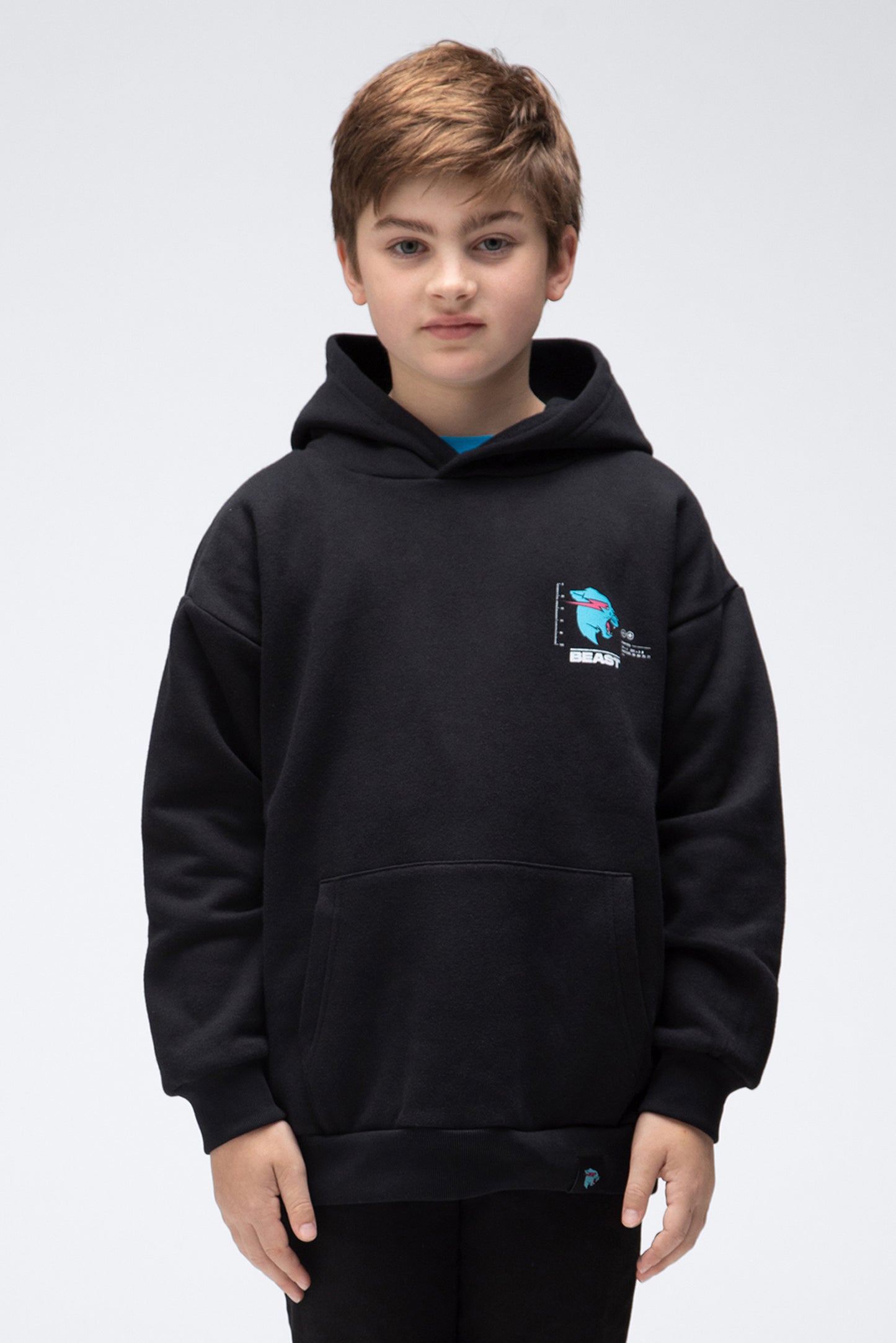 KIDS PARTICLE HOODIE BLACK – - Main Image