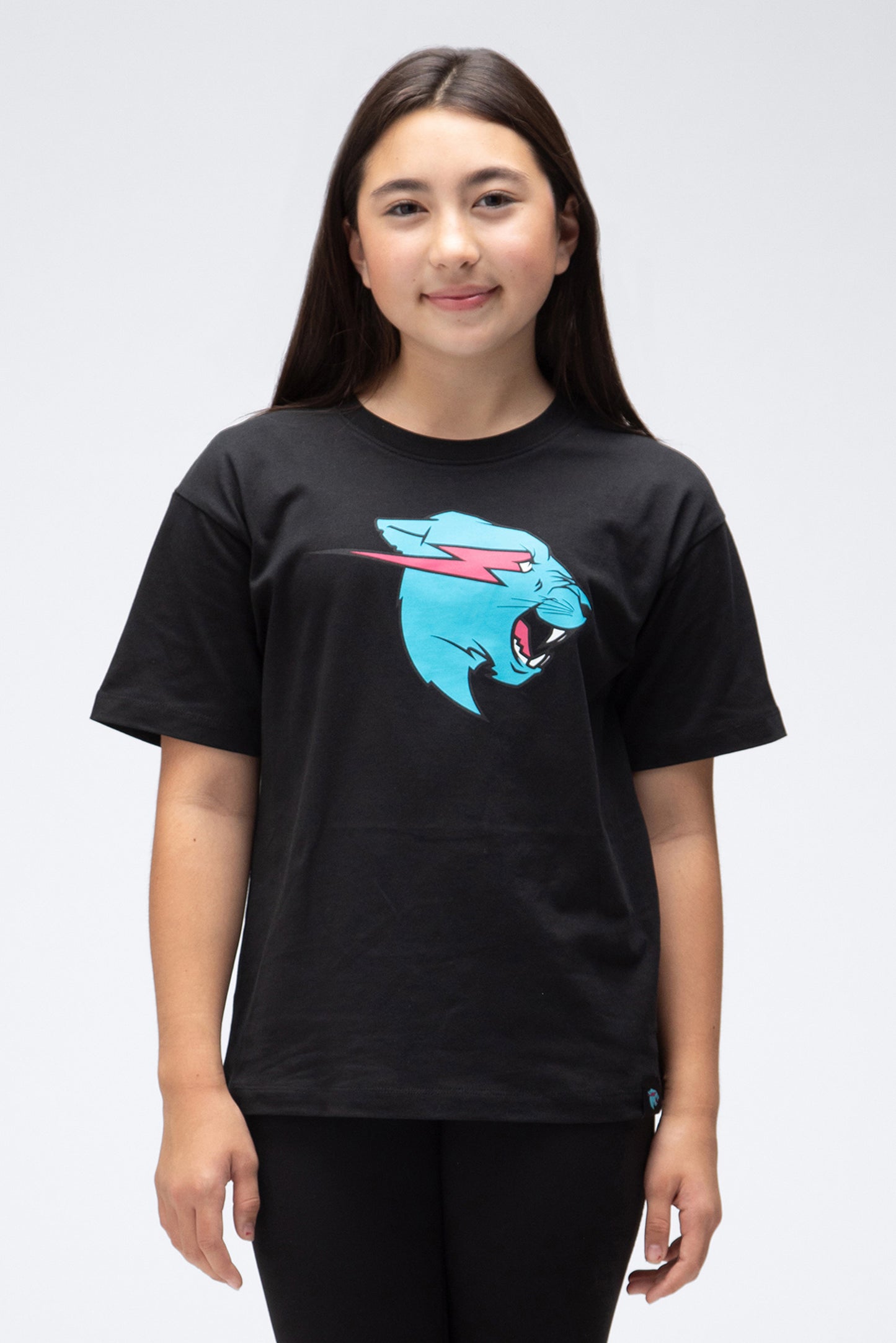 KIDS PANTHER S/SLEEVE TEE - BLACK