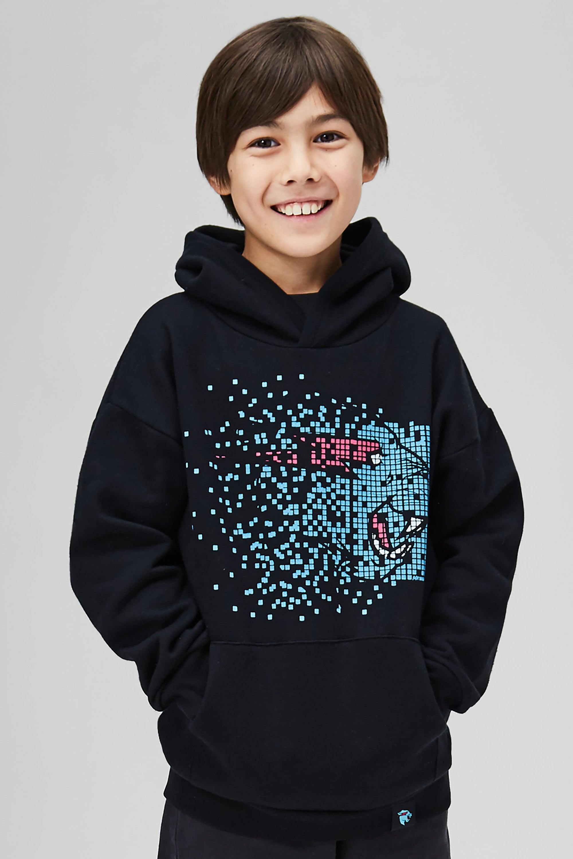 KIDS DATABLOCKER HOODIE - BLACK