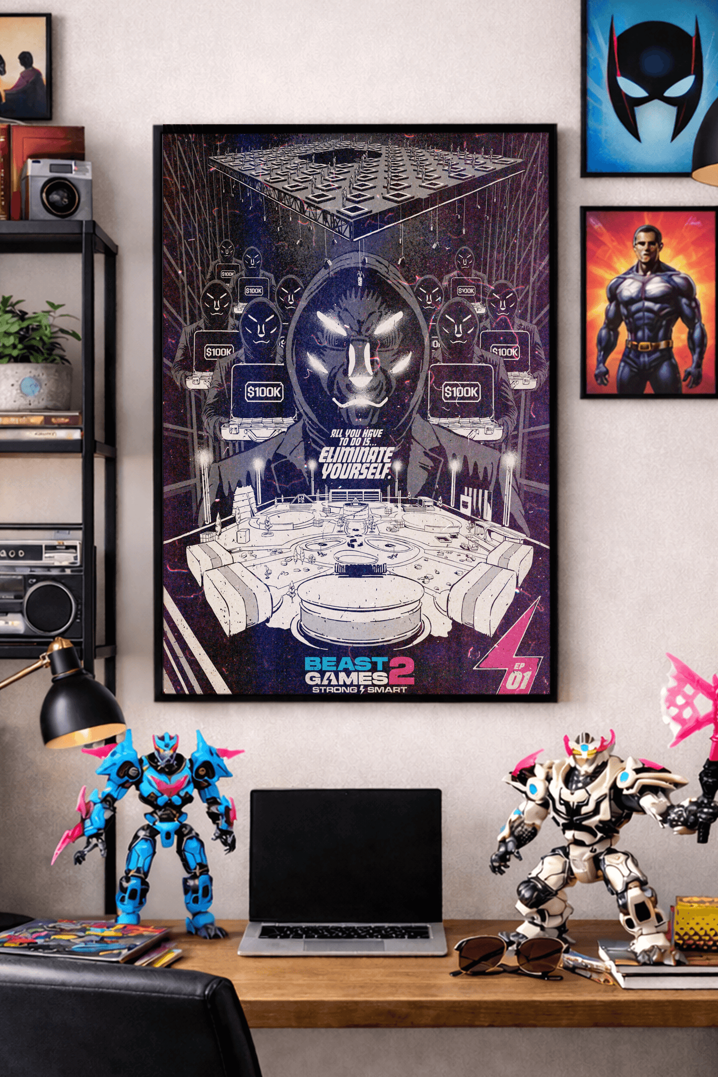 Beast Games Collectible Poster - Episode 1 - Black & White