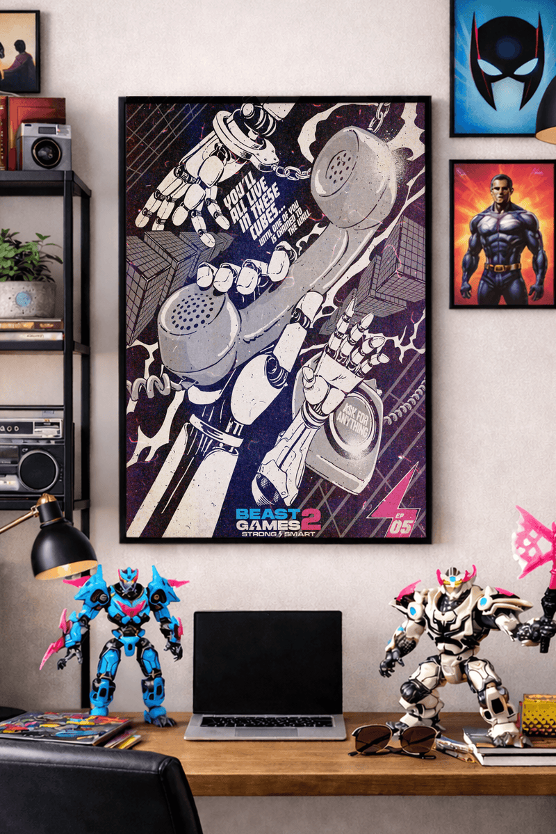 Beast Games Collectible Poster - Episode 5 - Black & White