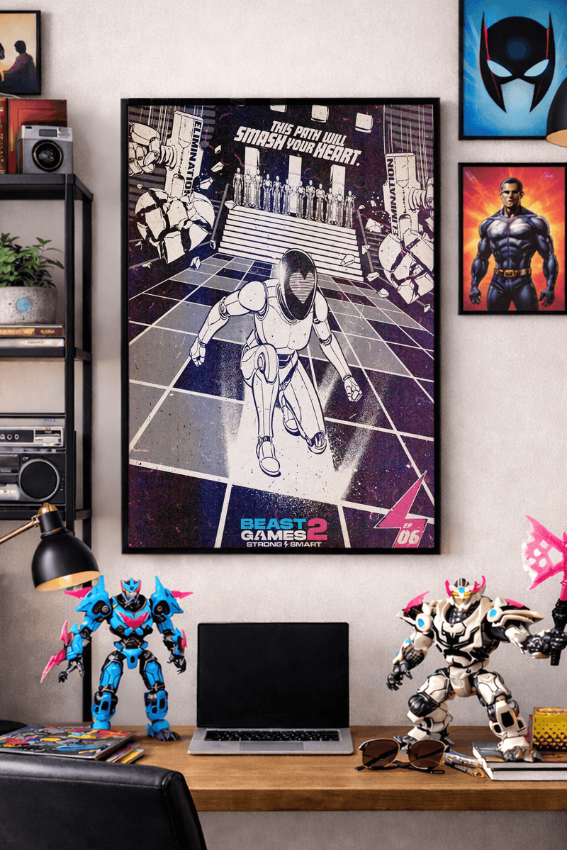 Beast Games Collectible Poster - Episode 6 - Black & White