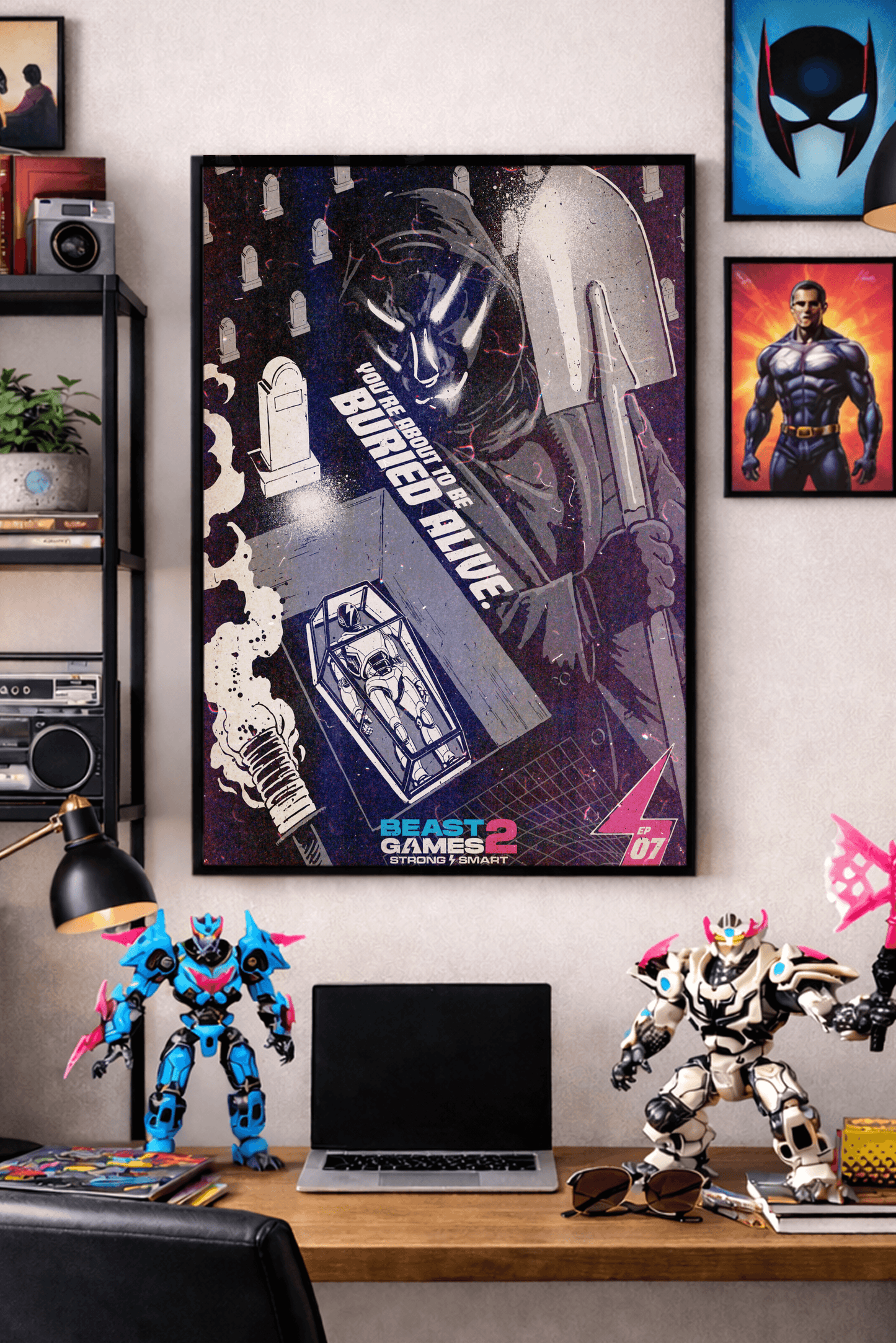 Beast Games Collectible Poster - Episode 7 - Black & White