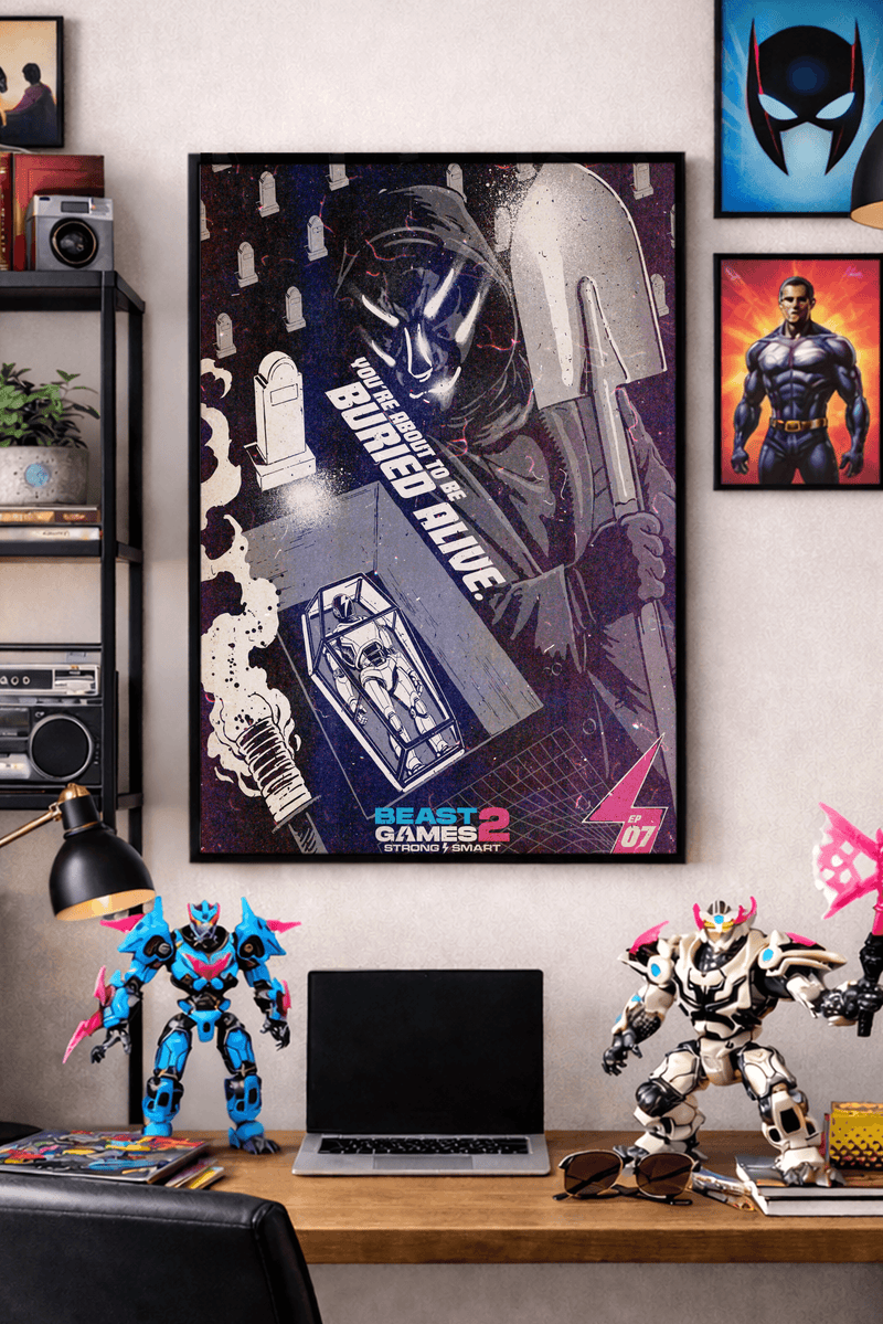Beast Games Collectible Poster - Episode 7 - Black & White