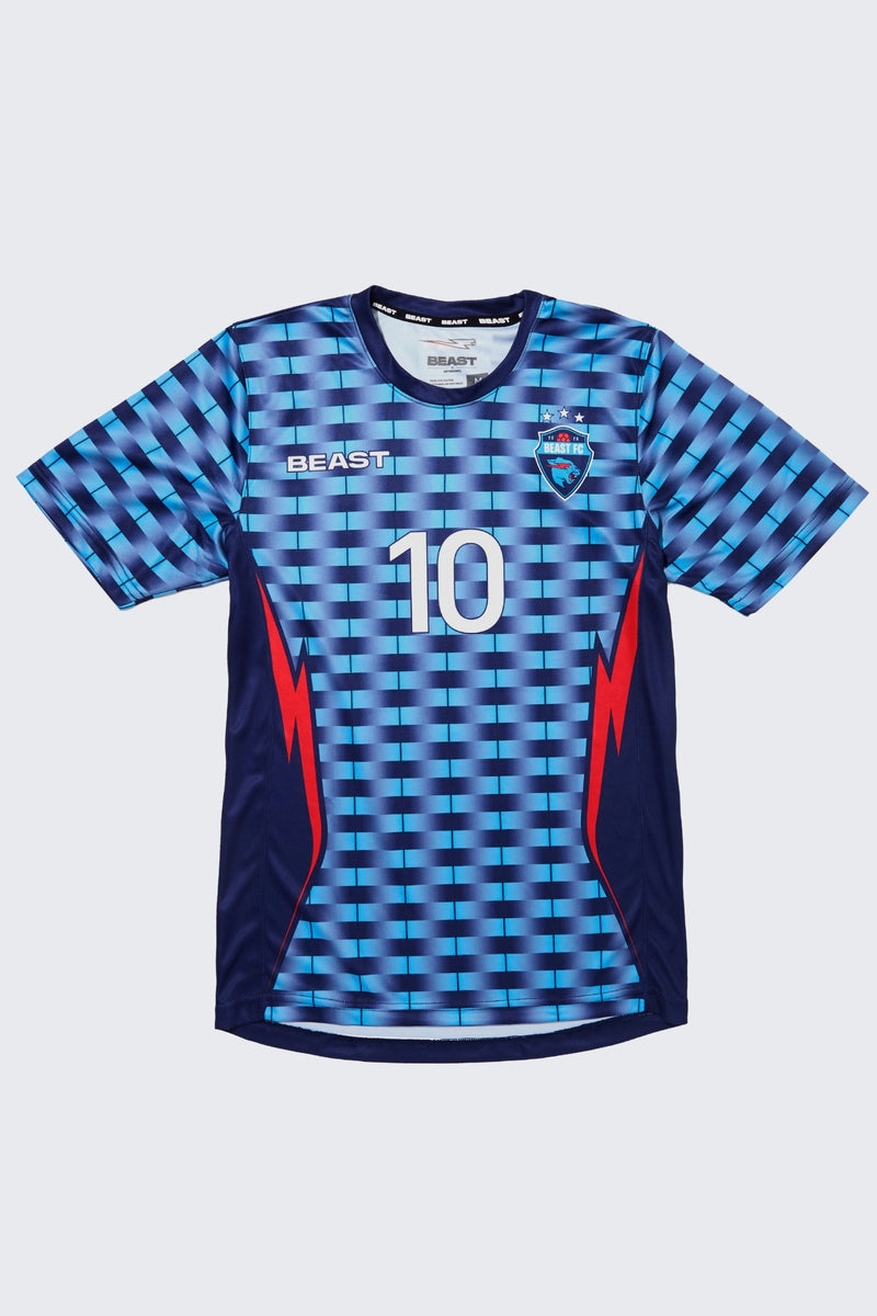 Front of jersey. Blue