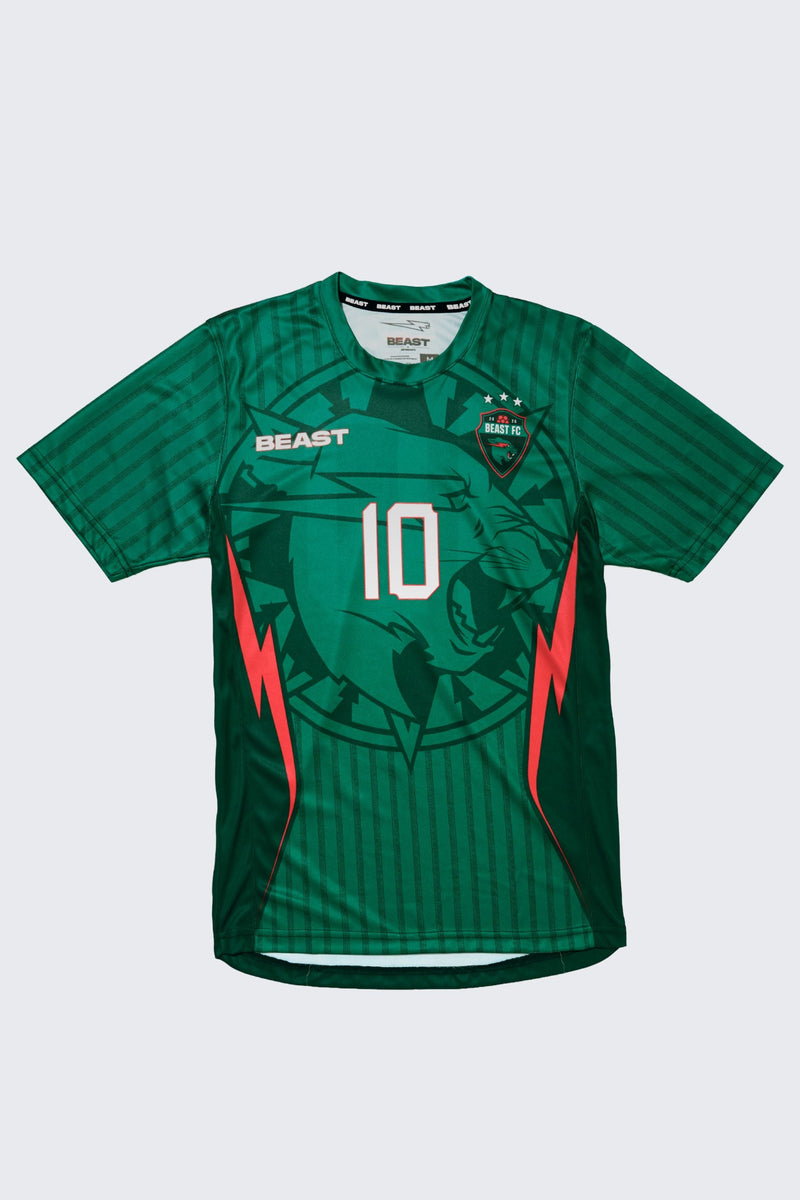 Front of jersey. Green