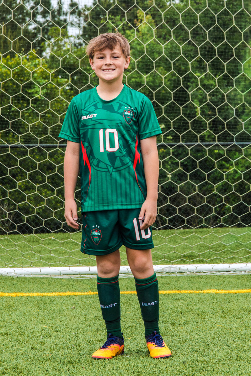 Beast FC Soccer Jersey + Shorts + Socks Kit - Green