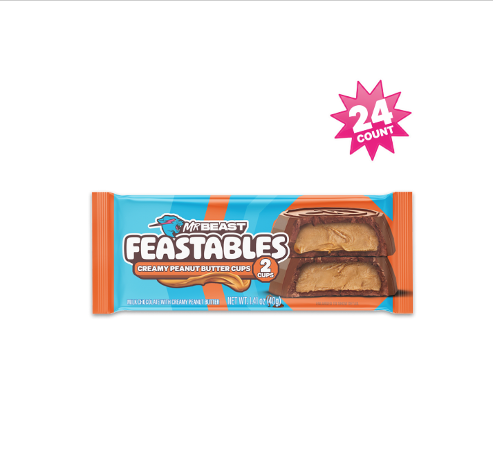 Feastables Standard Size Chocolate & Cups, 24 Count