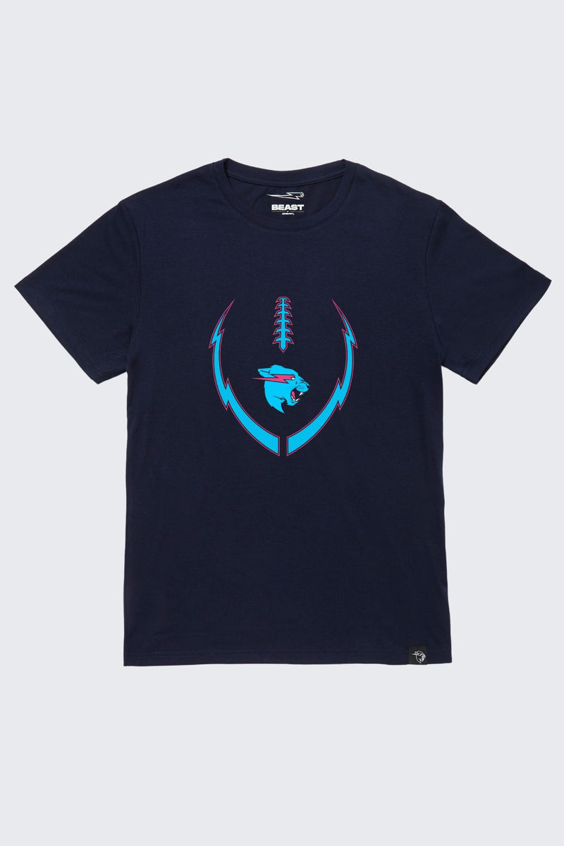 Beast Lightning Football Tee - Adult