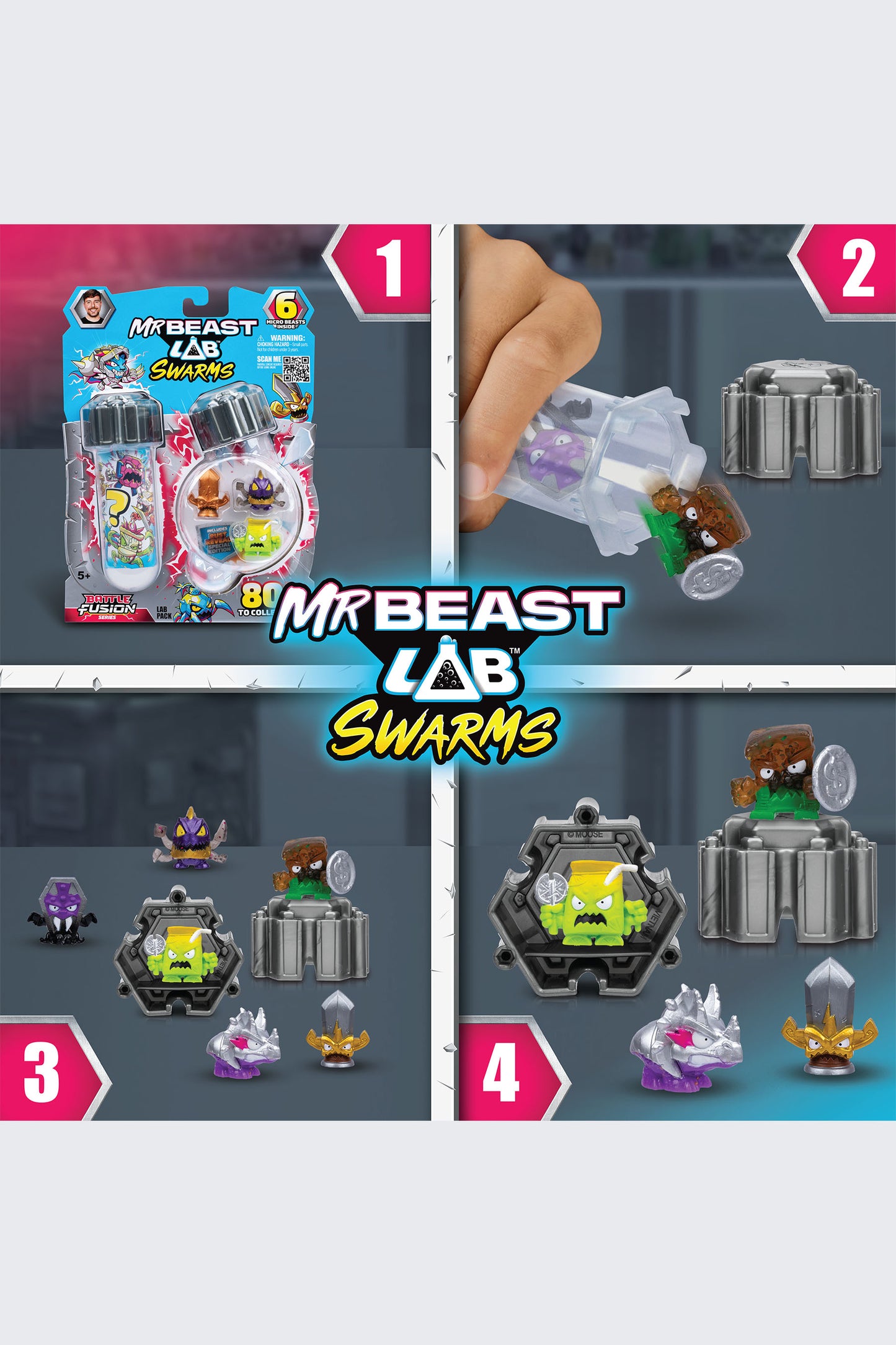 MrBeast Lab Swarms Series 3, Hyper Fusion Series, 6 Pack
