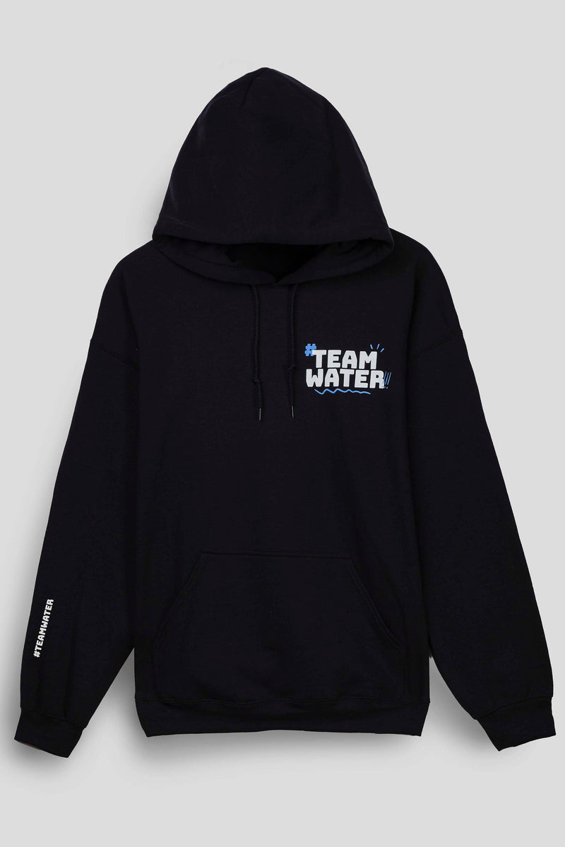 Teamwater Hashtag Hoodie - Black - Adult