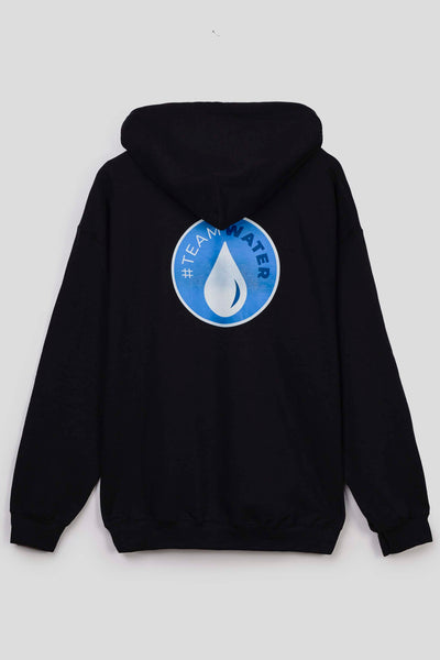 TEAMWATER HASHTAG HOODIE - BLACK