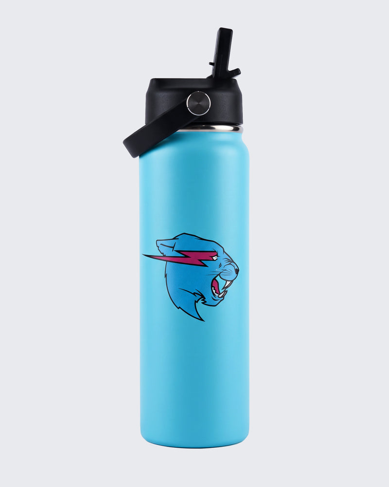 MrBeast Flip Straw Water Bottle - 25oz - Blue