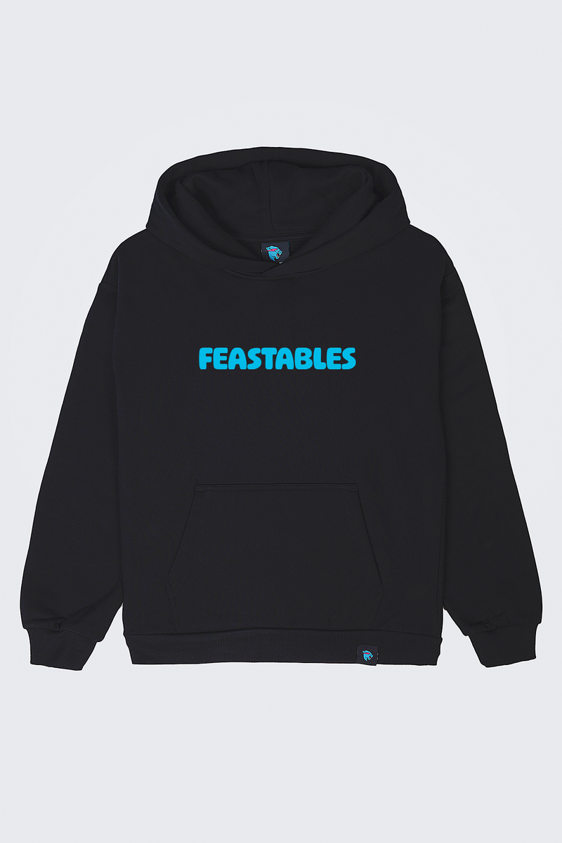 Youth Feastables Retro Hoodie - Black