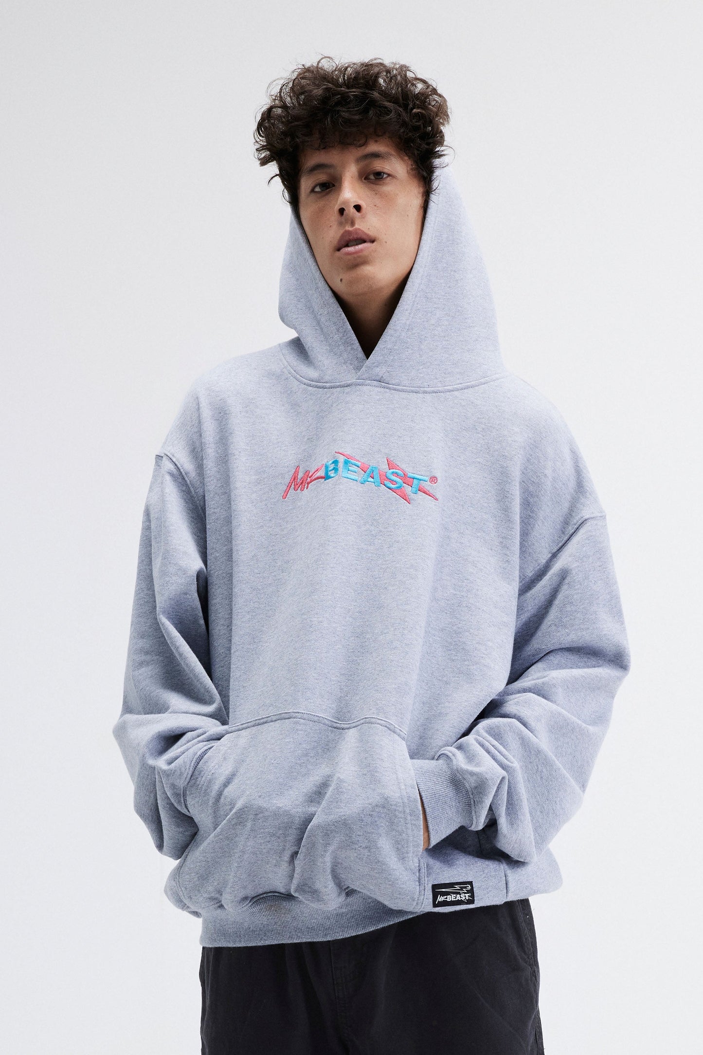MRBEAST PRIVATE LABEL HOODIE - GREY