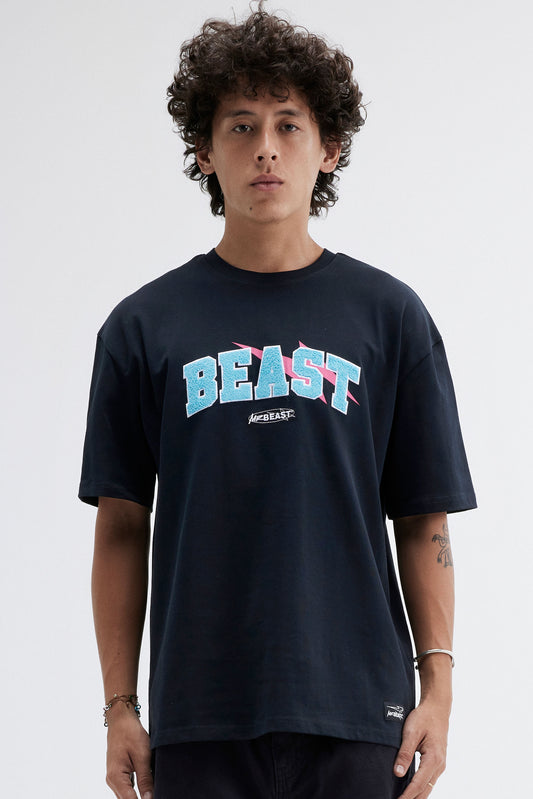 MRBEAST VARSITY SS TEE - BLACK