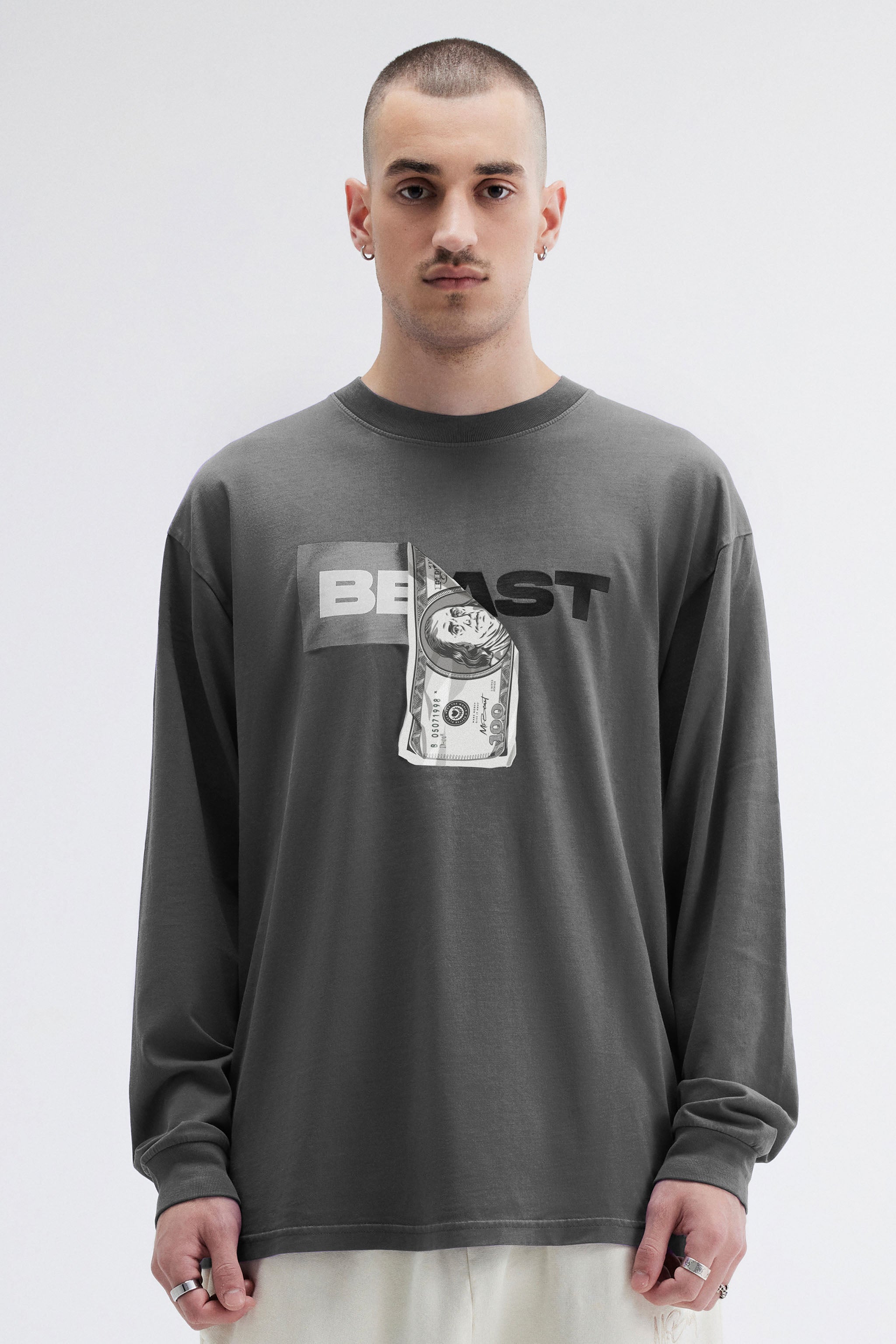 DOLLAR BILL LS TEE - BLACK PIGMENT DYE – MrBeast.store