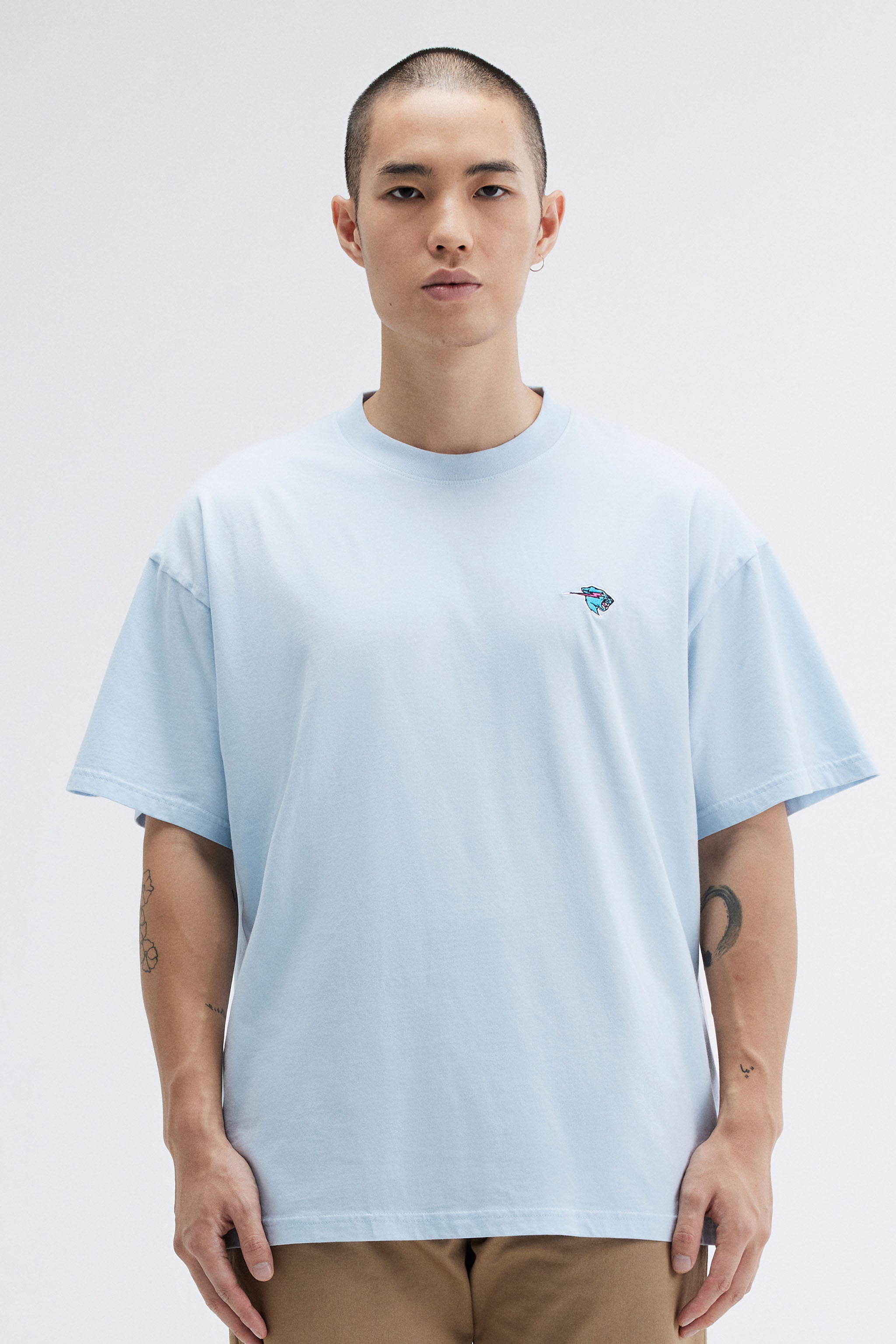 PREMIUM LOGO SS TEE - LIGHT BLUE – MrBeast.store